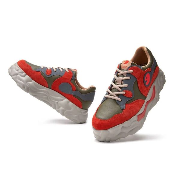 UIN Men’s Chunky Platform Fashion Sneakers (FUZZY WUZZY BROWN SANAMOLLS I MEN) - Picture 7 of 7